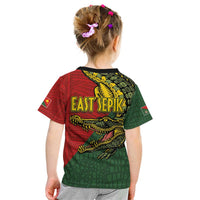 Sepik River Crocodile & Arts Festival Melanesian Pattern Kid T Shirt LT03 - Polynesian Pride