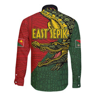 Sepik River Crocodile & Arts Festival Melanesian Pattern Long Sleeve Button Shirt