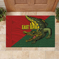 Sepik River Crocodile & Arts Festival Melanesian Pattern Rubber Doormat