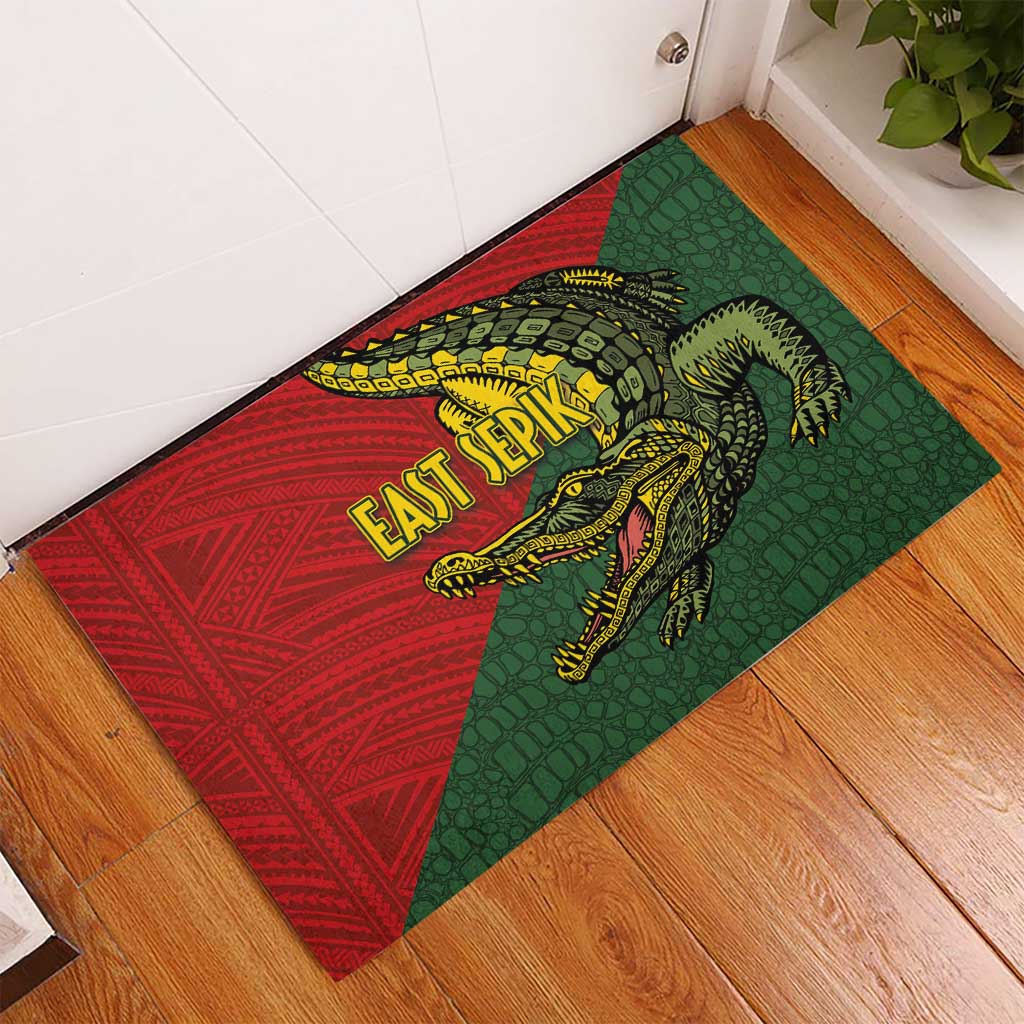 Sepik River Crocodile & Arts Festival Melanesian Pattern Rubber Doormat