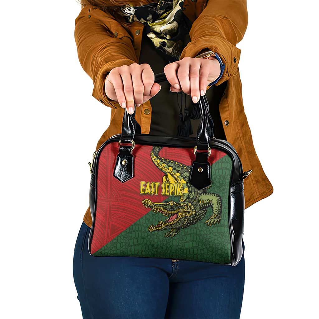 Sepik River Crocodile & Arts Festival Melanesian Pattern Shoulder Handbag LT03 One Size Red - Polynesian Pride