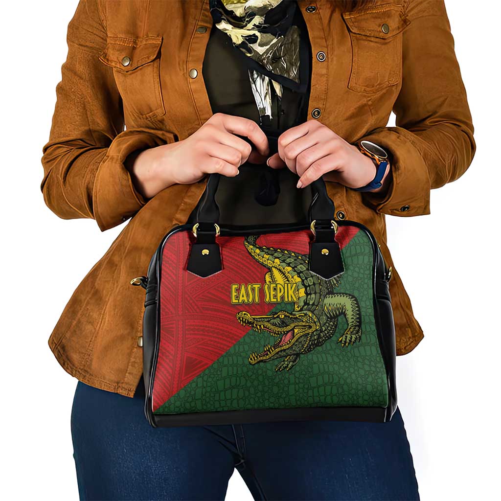Sepik River Crocodile & Arts Festival Melanesian Pattern Shoulder Handbag LT03 - Polynesian Pride