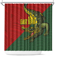 Sepik River Crocodile & Arts Festival Melanesian Pattern Shower Curtain LT03 Red - Polynesian Pride