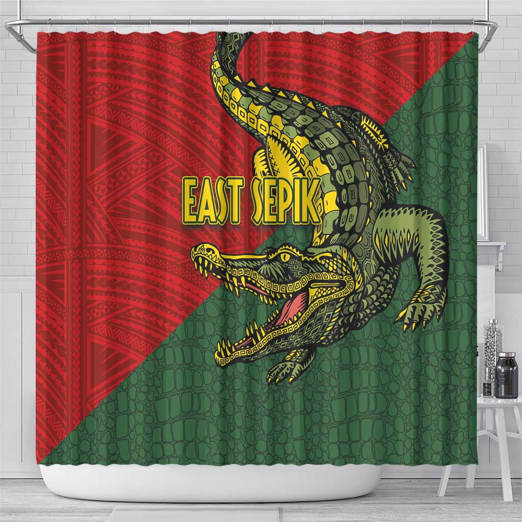 Sepik River Crocodile & Arts Festival Melanesian Pattern Shower Curtain LT03 - Polynesian Pride