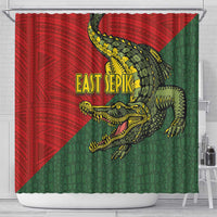 Sepik River Crocodile & Arts Festival Melanesian Pattern Shower Curtain LT03 - Polynesian Pride
