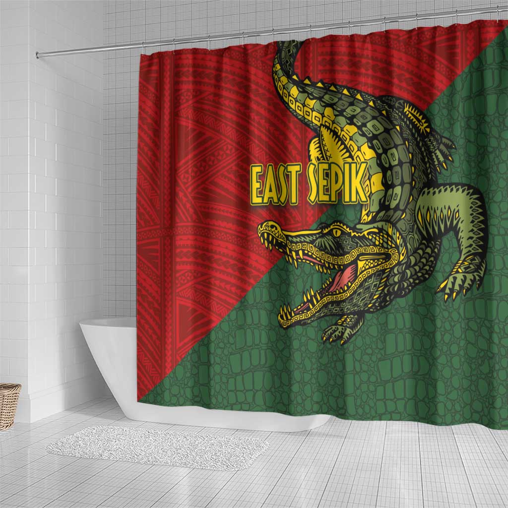 Sepik River Crocodile & Arts Festival Melanesian Pattern Shower Curtain LT03 - Polynesian Pride