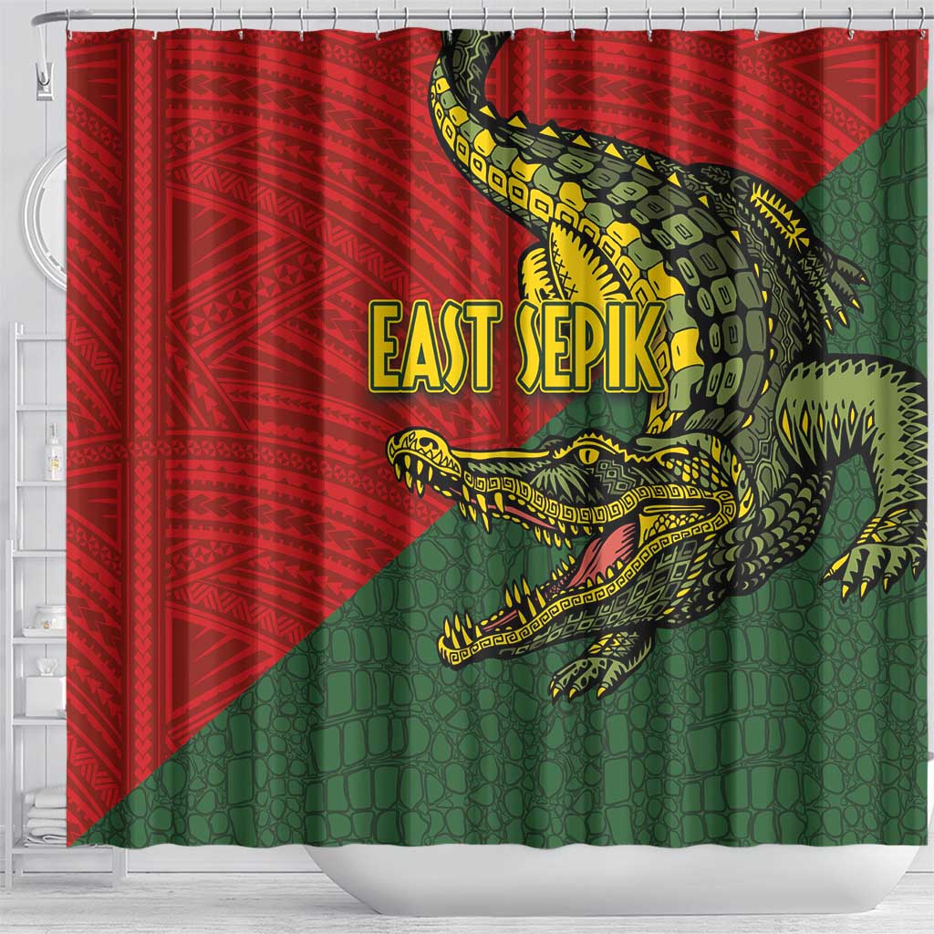 Sepik River Crocodile & Arts Festival Melanesian Pattern Shower Curtain LT03 - Polynesian Pride