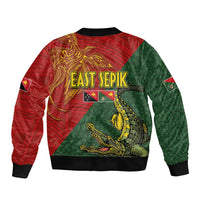 Sepik River Crocodile & Arts Festival Bomber Jacket Bird-of-paradise Melanesian Tattoo