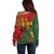 Sepik River Crocodile & Arts Festival Off Shoulder Sweater Bird-of-paradise Melanesian Tattoo