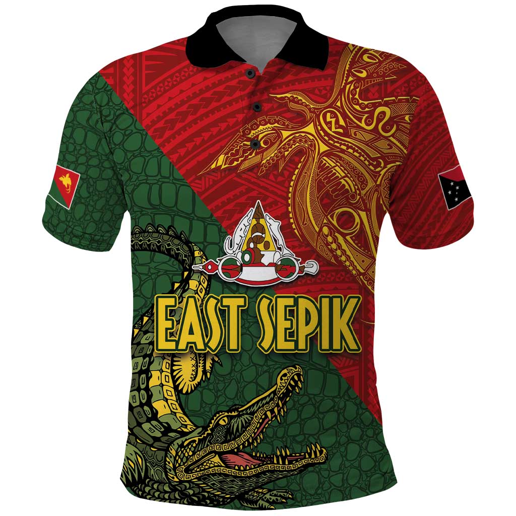Sepik River Crocodile & Arts Festival Polo Shirt Bird-of-paradise Melanesian Tattoo