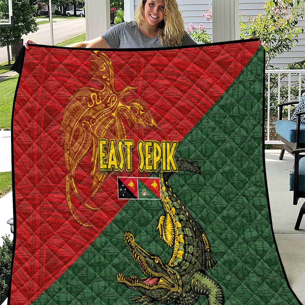 Sepik River Crocodile & Arts Festival Quilt Bird-of-paradise Melanesian Tattoo LT03 Red - Polynesian Pride