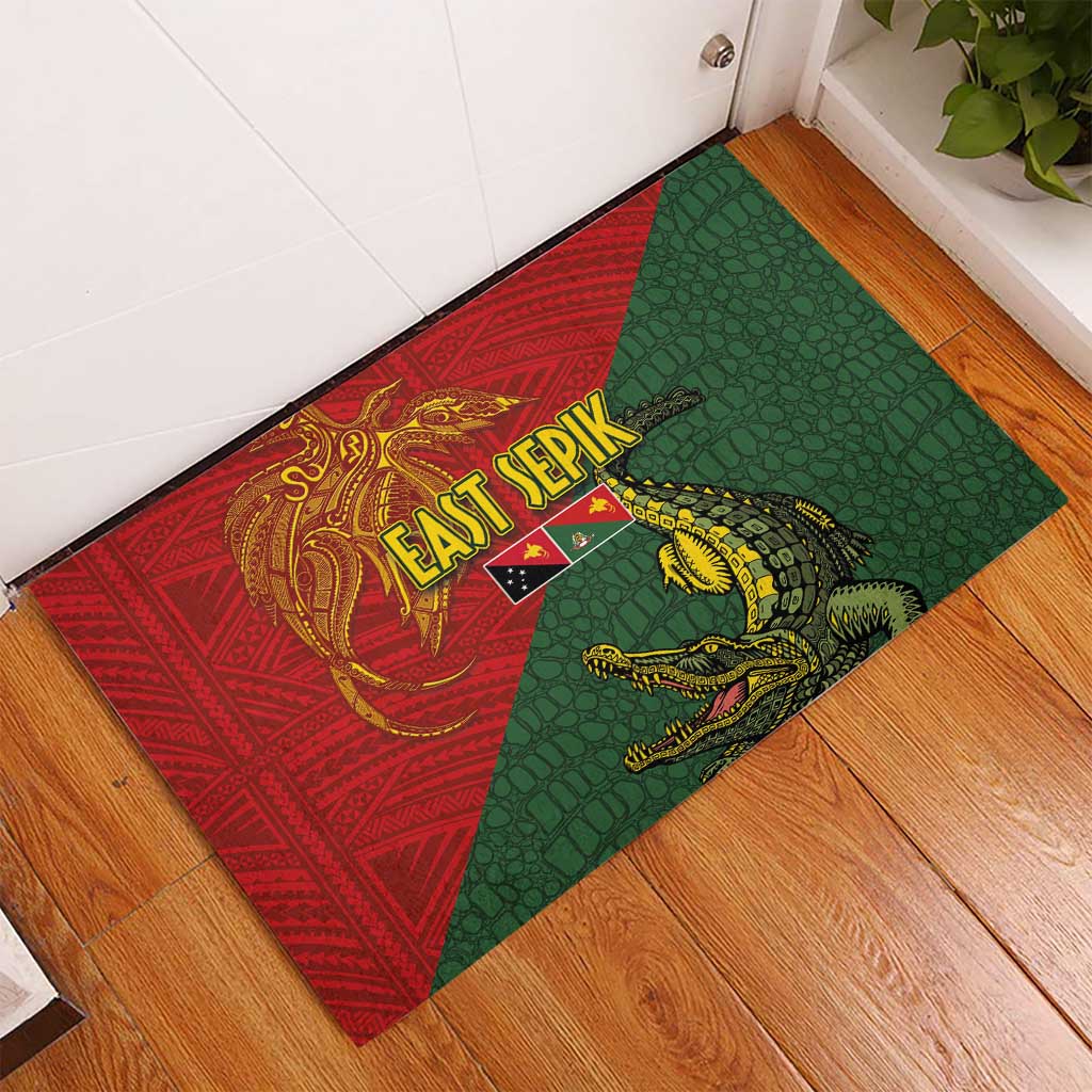 Sepik River Crocodile & Arts Festival Rubber Doormat Bird-of-paradise Melanesian Tattoo LT03 - Polynesian Pride