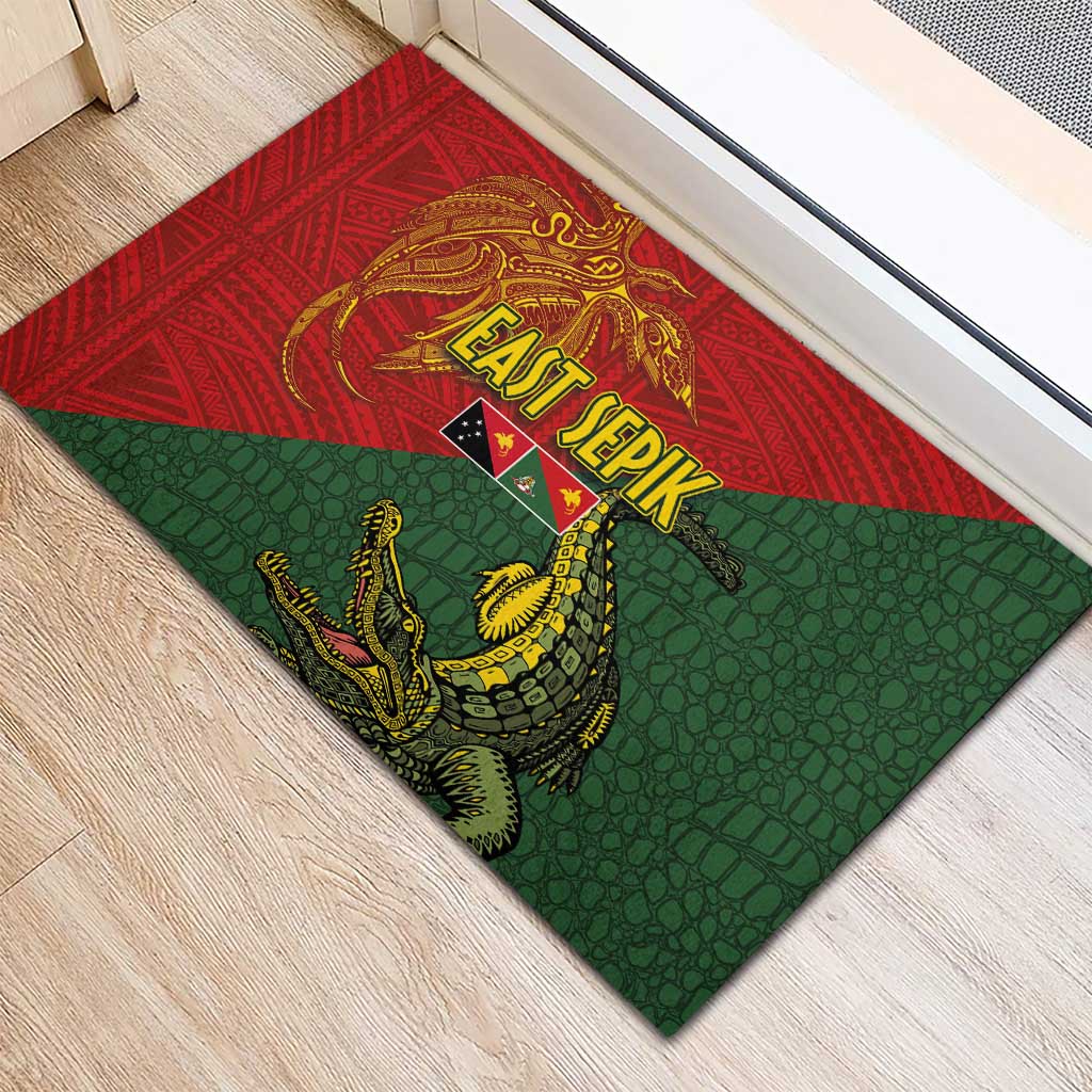 Sepik River Crocodile & Arts Festival Rubber Doormat Bird-of-paradise Melanesian Tattoo LT03 - Polynesian Pride