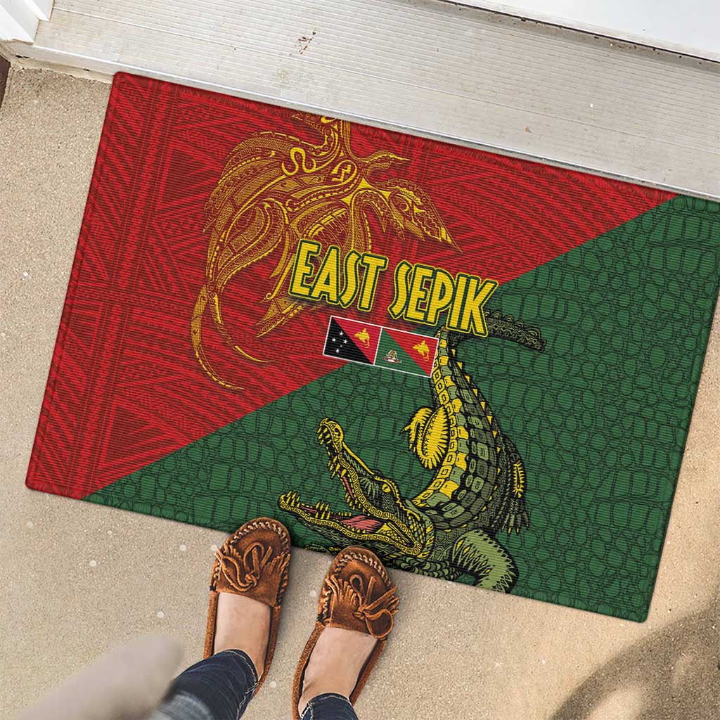 Sepik River Crocodile & Arts Festival Rubber Doormat Bird-of-paradise Melanesian Tattoo LT03 - Polynesian Pride