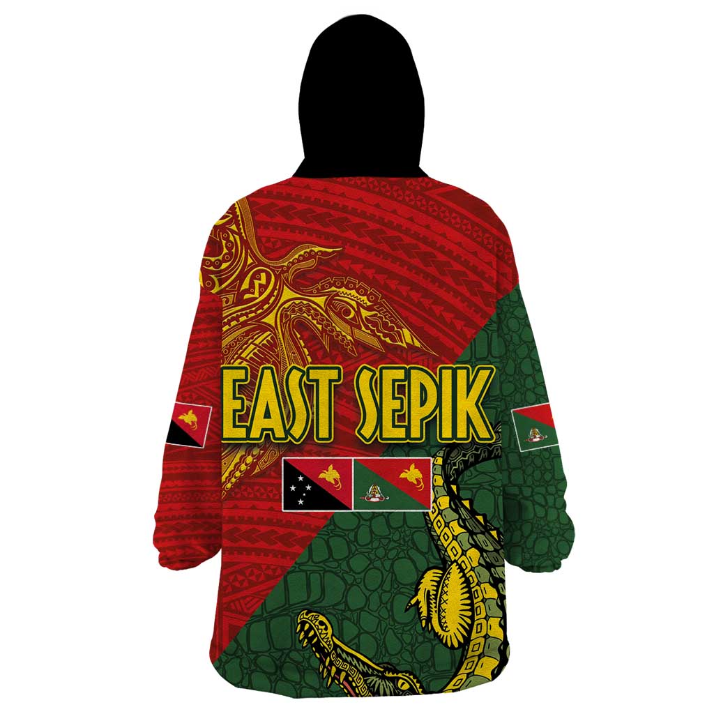 Sepik River Crocodile & Arts Festival Wearable Blanket Hoodie Bird-of-paradise Melanesian Tattoo LT03 - Polynesian Pride
