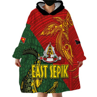 Sepik River Crocodile & Arts Festival Wearable Blanket Hoodie Bird-of-paradise Melanesian Tattoo LT03 - Polynesian Pride