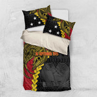 Papua New Guinea Independence Day Bedding Set Bird-of-paradise Melanesian Tattoo LT03 US Twin 172cm x 218cm Red - Polynesian Pride