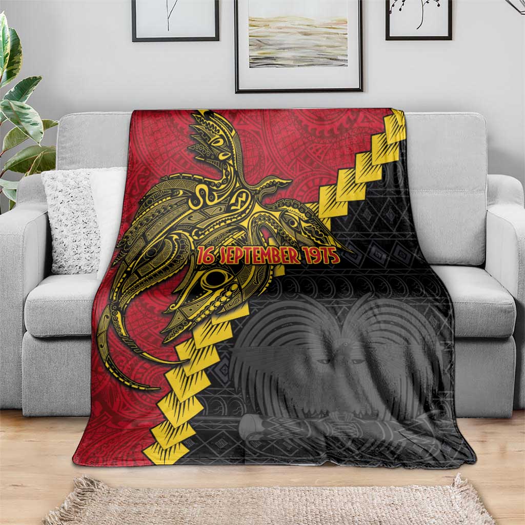 Papua New Guinea Independence Day Blanket Bird-of-paradise Melanesian Tattoo LT03 - Polynesian Pride