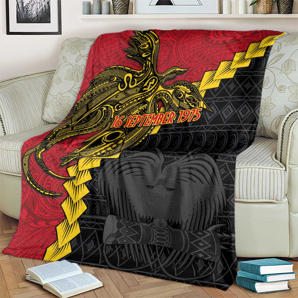 Papua New Guinea Independence Day Blanket Bird-of-paradise Melanesian Tattoo LT03 - Polynesian Pride