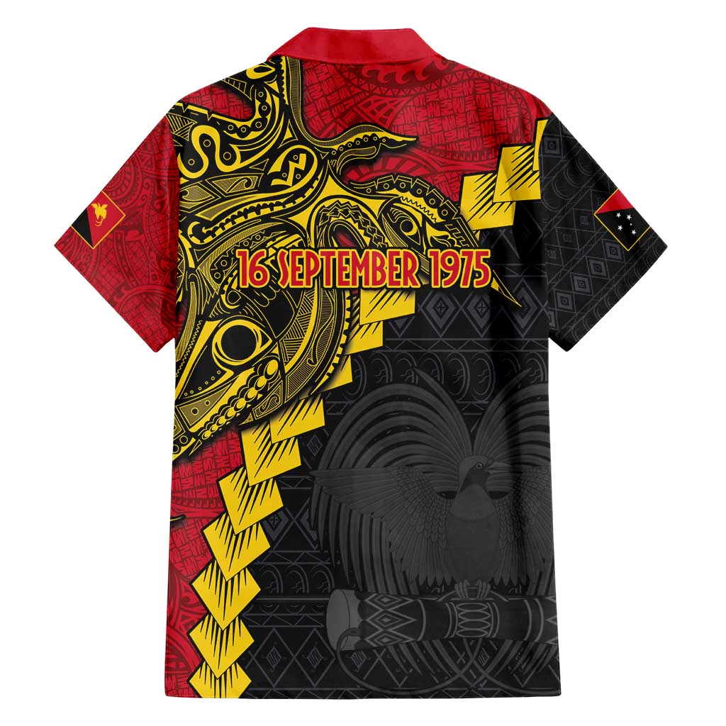 Papua New Guinea Independence Day Family Matching Short Sleeve Bodycon Dress and Hawaiian Shirt Bird-of-paradise Melanesian Tattoo LT03 - Polynesian Pride