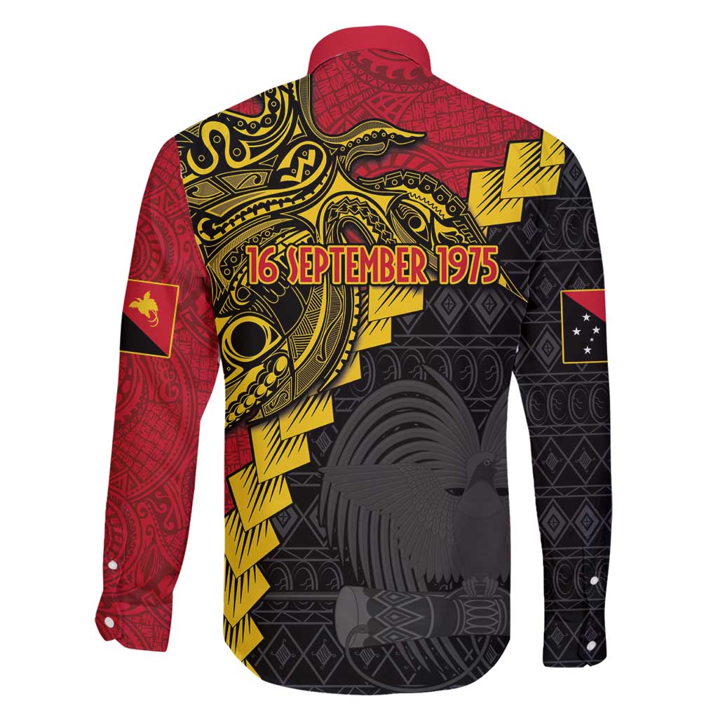 Papua New Guinea Independence Day Family Matching Summer Maxi Dress and Hawaiian Shirt Bird-of-paradise Melanesian Tattoo LT03 - Polynesian Pride