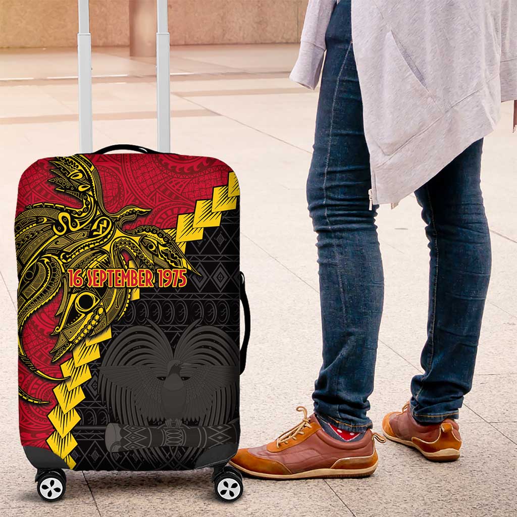 Papua New Guinea Independence Day Luggage Cover Bird-of-paradise Melanesian Tattoo