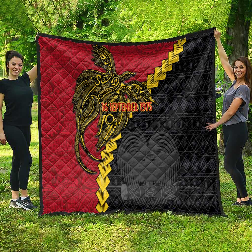 Papua New Guinea Independence Day Quilt Bird-of-paradise Melanesian Tattoo LT03 - Polynesian Pride