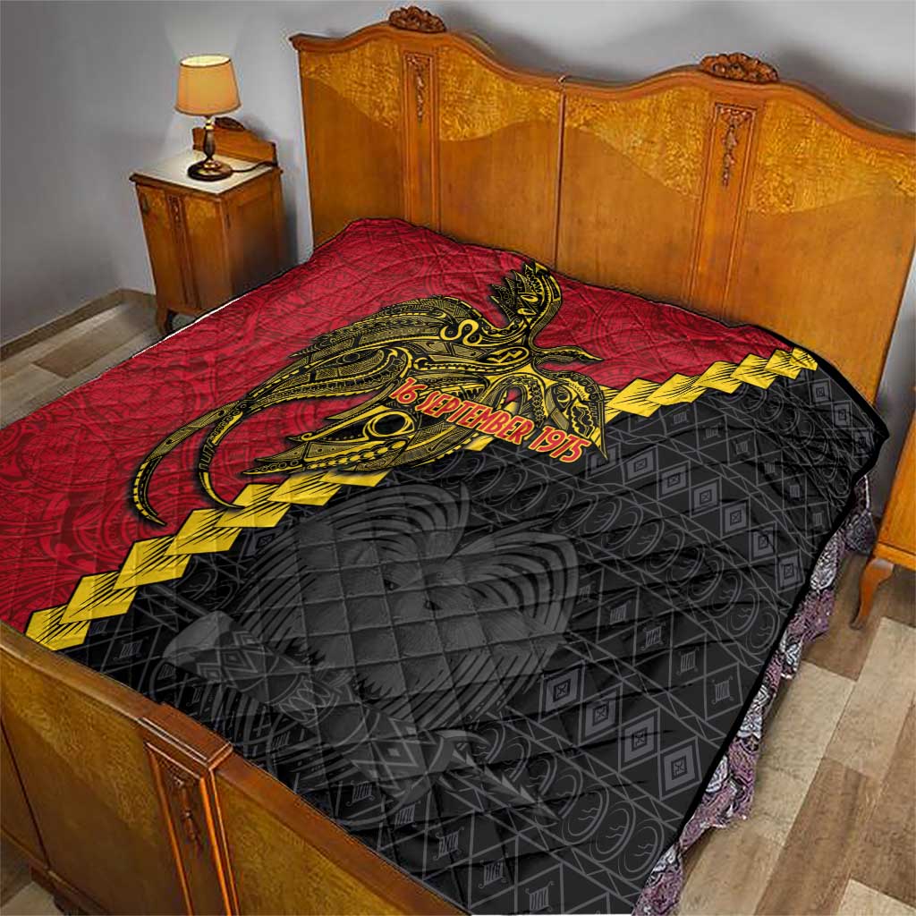 Papua New Guinea Independence Day Quilt Bird-of-paradise Melanesian Tattoo LT03 - Polynesian Pride