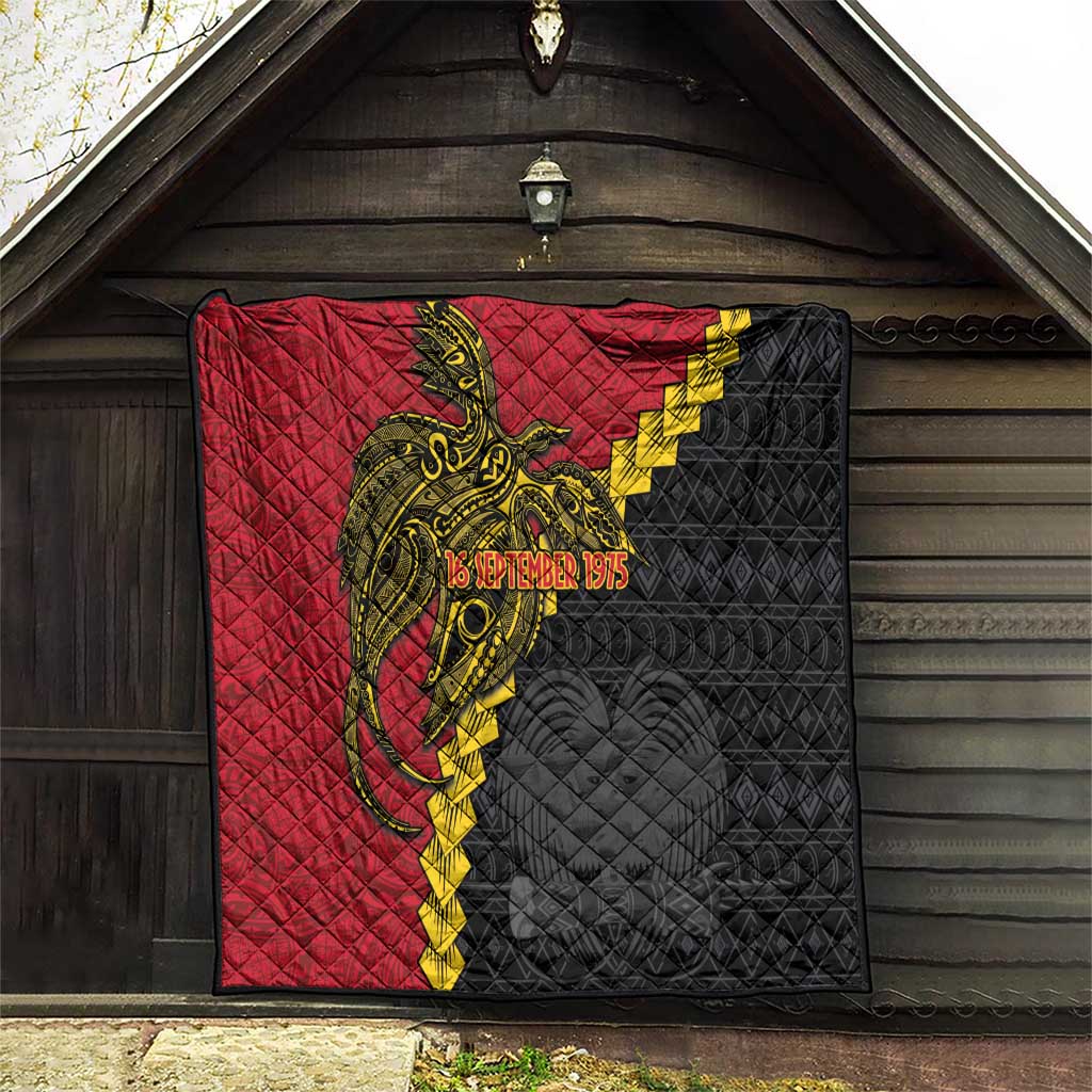 Papua New Guinea Independence Day Quilt Bird-of-paradise Melanesian Tattoo LT03 - Polynesian Pride