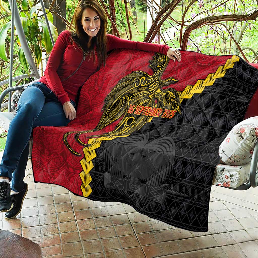 Papua New Guinea Independence Day Quilt Bird-of-paradise Melanesian Tattoo LT03 - Polynesian Pride
