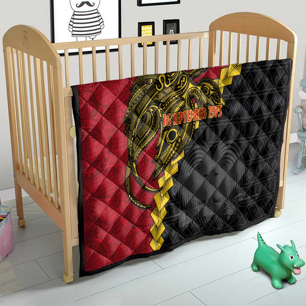 Papua New Guinea Independence Day Quilt Bird-of-paradise Melanesian Tattoo LT03 - Polynesian Pride