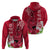 Polynesian Fiji Hoodie Shark and Hibiscus Tapa Pattern Red Version LT03 - Polynesian Pride