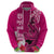 Polynesian Fiji Hoodie Shark and Hibiscus Tapa Pattern Purple Version LT03 - Polynesian Pride