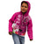 Custom Polynesian Fiji Kid Hoodie Shark and Hibiscus Tapa Pattern Purple Version LT03 - Polynesian Pride