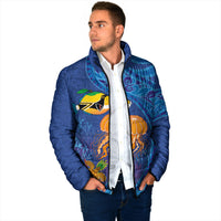 Hawaiian Funny Fruits Sea Animals Padded Jacket Mango Reef Triggerfish and Pineapple Turtle and Mandarin Jellyfish LT03 - Polynesian Pride