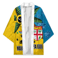 Malampa Fiji Day Kimono Tapa and Melanesian Patterns with Coat of Arms LT03 Unisex Multicolor - Polynesian Pride