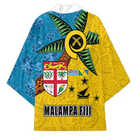 Malampa Fiji Day Kimono Tapa and Melanesian Patterns with Coat of Arms LT03 - Polynesian Pride