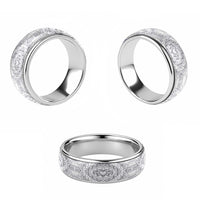 Traditional Samoa Maori Ornament Style White Art Classic Ring - Polynesian Pride