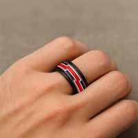 New Zealand Tino Rangatiratanga Maori Flag Style Spinner Ring - Polynesian Pride
