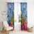 Hawaii Lanai Island Window Curtain Hibiscus Turle and Map with Polynesian Spiral LT03 - Polynesian Pride