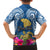 Custom Hawaii Lanai Island Family Matching Off Shoulder Long Sleeve Dress and Hawaiian Shirt Hibiscus Turle and Map with Polynesian Spiral LT03 - Polynesian Pride