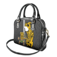Hawaii Lanai Island Shoulder Handbag Hawaiian Warrior and Kakau Symbols Abstract Tattoo LT03 - Polynesian Pride