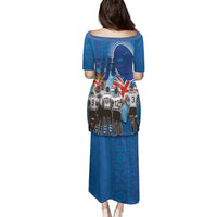 Fiji Rugby Sevens Family Matching Puletasi and Hawaiian Shirt Commemorate Gold Medal - Rio de Janeiro 2016