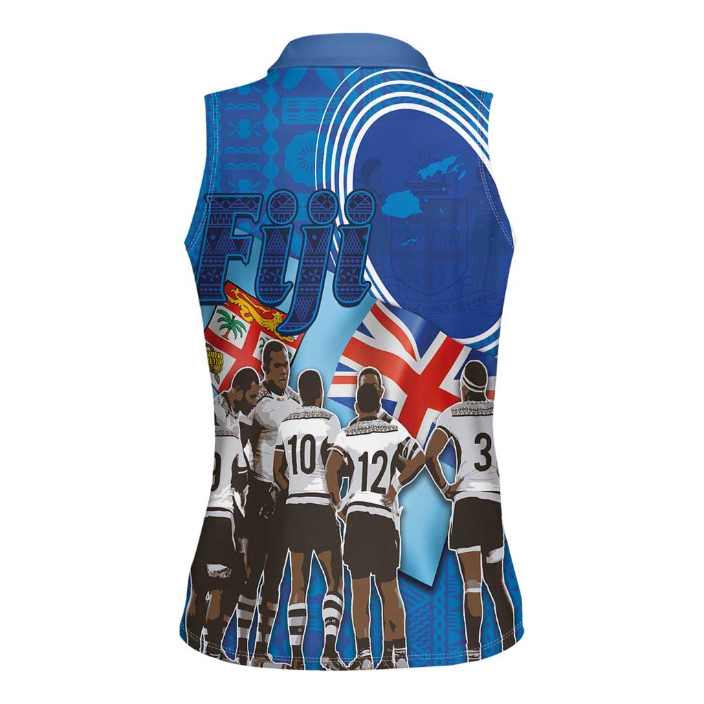 Fiji Rugby Sevens Women Sleeveless Polo Shirt Commemorate Gold Medal - Rio de Janeiro 2016