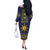 Philippines Merry Christmas Off The Shoulder Long Sleeve Dress Maligayang Pasko with Parol and Xmas Pattern Barong Style