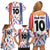 Custom Philippines Champions Football Jersey Family Matching Off Shoulder Short Dress and Hawaiian Shirt