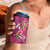 Hawaiian Turtle Love Couple 4 in 1 Can Cooler Tumbler Sweet Hibiscus and Kakau Pattern Rose Color