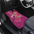 Hawaiian Turtle Love Couple Car Mats - Sweet Hibiscus and Kakau Pattern Rose Color