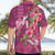 Hawaiian Turtle Love Couple Hawaiian Shirt - Sweet Hibiscus and Kakau Pattern Rose Color