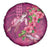 Hawaiian Turtle Love Couple Spare Tire Cover - Sweet Hibiscus and Kakau Pattern Rose Color